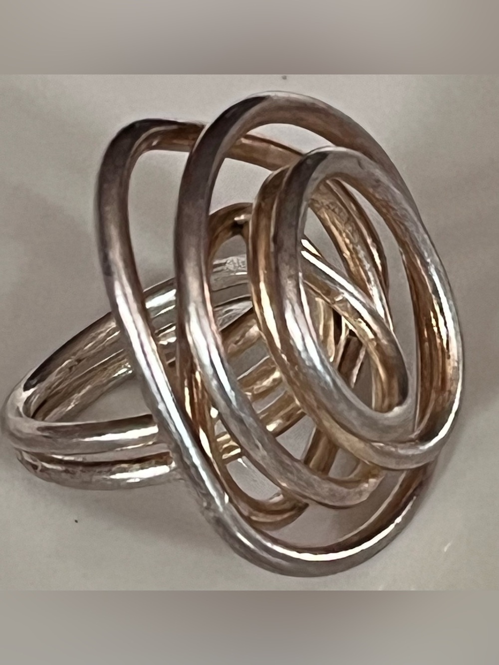 Interlocking Multi-Band Ring in Silver